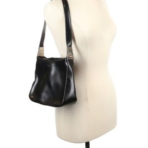 KESSLORD Paris black leather shoulder bag in very good condition